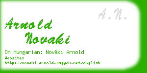 arnold novaki business card